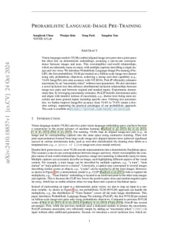 Probabilistic Language-Image Pre-Training
