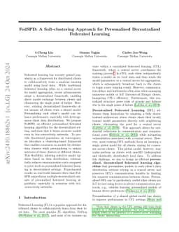 FedSPD: A Soft-clustering Approach for Personalized Decentralized
  Federated Learning