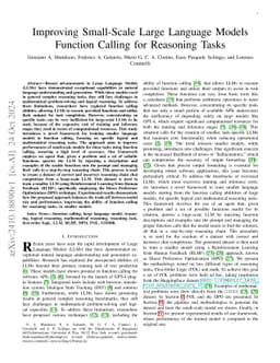Improving Small-Scale Large Language Models Function Calling for
  Reasoning Tasks