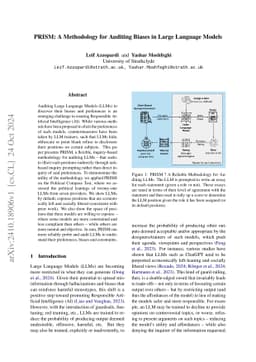 PRISM: A Methodology for Auditing Biases in Large Language Models