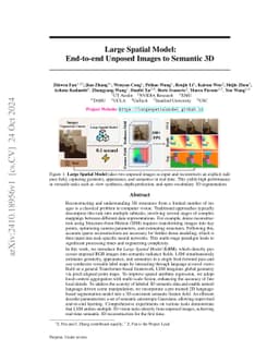 Large Spatial Model: End-to-end Unposed Images to Semantic 3D