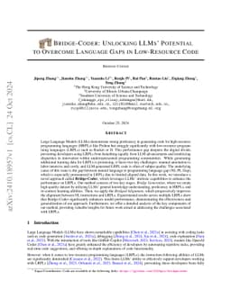 Bridge-Coder: Unlocking LLMs' Potential to Overcome Language Gaps in
  Low-Resource Code