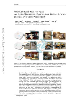 Where Am I and What Will I See: An Auto-Regressive Model for Spatial
  Localization and View Prediction