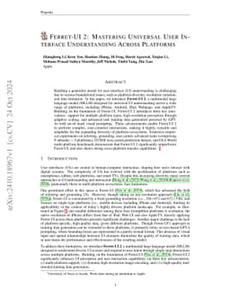 Ferret-UI 2: Mastering Universal User Interface Understanding Across Platforms