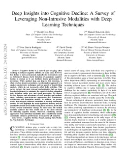 Deep Insights into Cognitive Decline: A Survey of Leveraging
  Non-Intrusive Modalities with Deep Learning Techniques