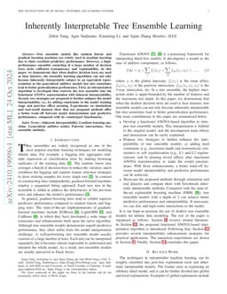 Inherently Interpretable Tree Ensemble Learning