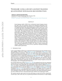 TesseraQ: Ultra Low-Bit LLM Post-Training Quantization with Block
  Reconstruction