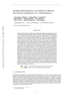 Hybrid Preferences: Learning to Route Instances for Human vs. AI Feedback