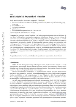 The Empirical Watershed Wavelet