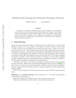 Reinforcement Learning the Chromatic Symmetric Function