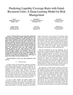 Predicting Liquidity Coverage Ratio with Gated Recurrent Units: A Deep
  Learning Model for Risk Management