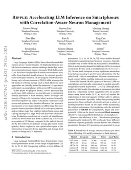 Ripple: Accelerating LLM Inference on Smartphones with Correlation-Aware
  Neuron Management