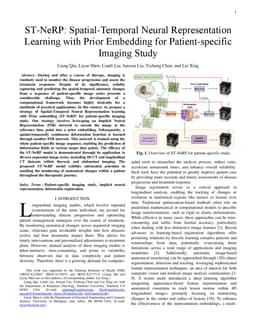 ST-NeRP: Spatial-Temporal Neural Representation Learning with Prior
  Embedding for Patient-specific Imaging Study