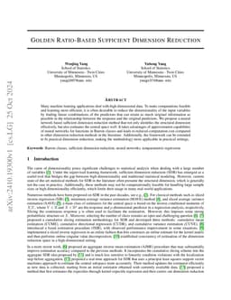 Golden Ratio-Based Sufficient Dimension Reduction