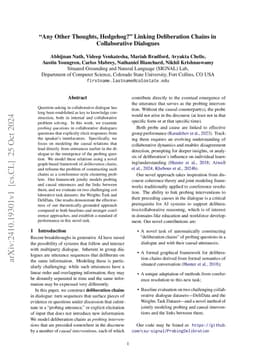 Any Other Thoughts, Hedgehog? Linking Deliberation Chains in
  Collaborative Dialogues