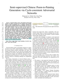 Semi-supervised Chinese Poem-to-Painting Generation via Cycle-consistent
  Adversarial Networks