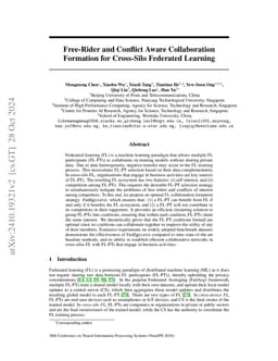 Free-Rider and Conflict Aware Collaboration Formation for Cross-Silo Federated Learning