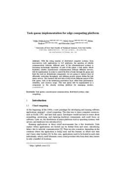 Task queue implementation for edge computing platform