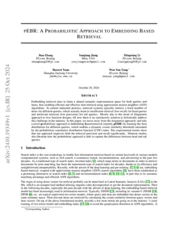 pEBR: A Probabilistic Approach to Embedding Based Retrieval