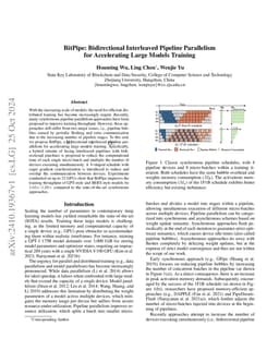 BitPipe: Bidirectional Interleaved Pipeline Parallelism for Accelerating
  Large Models Training