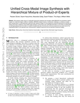 Unified Cross-Modal Image Synthesis with Hierarchical Mixture of
  Product-of-Experts