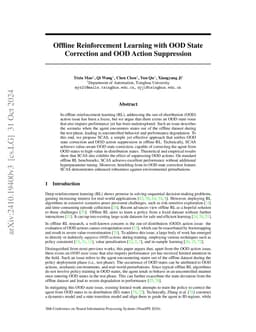 Offline Reinforcement Learning with OOD State Correction and OOD Action
  Suppression