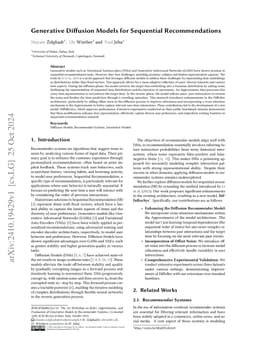 Generative Diffusion Models for Sequential Recommendations