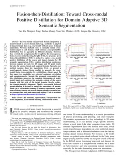 Fusion-then-Distillation: Toward Cross-modal Positive Distillation for
  Domain Adaptive 3D Semantic Segmentation