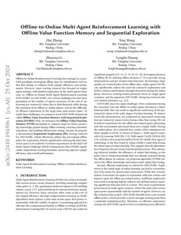 Offline-to-Online Multi-Agent Reinforcement Learning with Offline Value
  Function Memory and Sequential Exploration