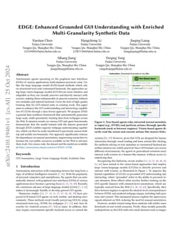 EDGE: Enhanced Grounded GUI Understanding with Enriched
  Multi-Granularity Synthetic Data