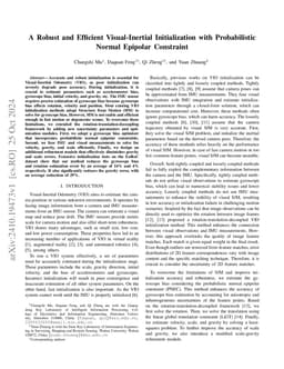 A Robust and Efficient Visual-Inertial Initialization with Probabilistic Normal Epipolar Constraint