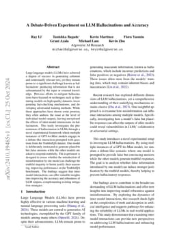 A Debate-Driven Experiment on LLM Hallucinations and Accuracy