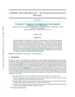 x-RAGE: eXtended Reality -- Action & Gesture Events Dataset