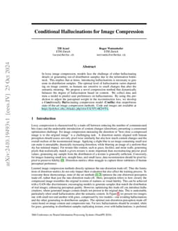 Conditional Hallucinations for Image Compression