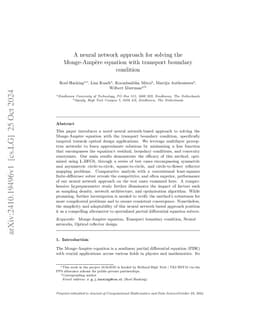A neural network approach for solving the Monge-Ampère equation with
  transport boundary condition