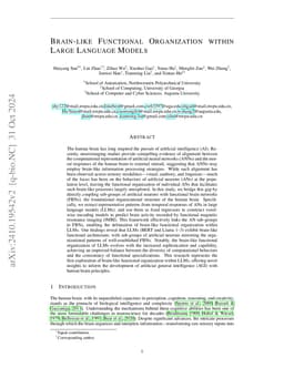 Brain-like Functional Organization within Large Language Models