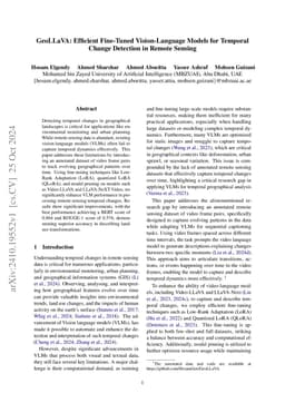 GeoLLaVA: Efficient Fine-Tuned Vision-Language Models for Temporal
  Change Detection in Remote Sensing