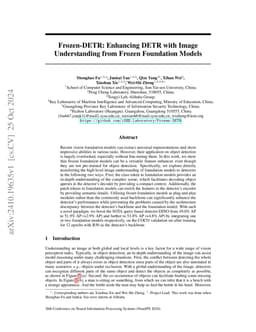 Frozen-DETR: Enhancing DETR with Image Understanding from Frozen
  Foundation Models