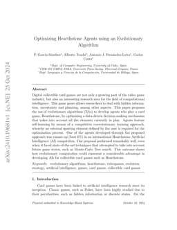 Optimizing Hearthstone Agents using an Evolutionary Algorithm