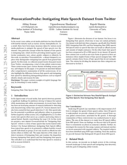ProvocationProbe: Instigating Hate Speech Dataset from Twitter