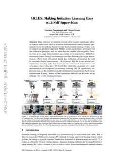 MILES: Making Imitation Learning Easy with Self-Supervision