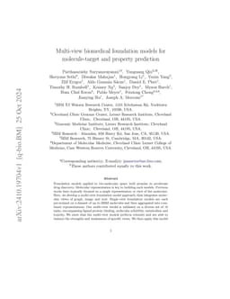 Multi-view biomedical foundation models for molecule-target and property prediction