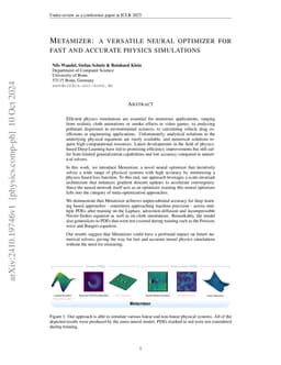 Metamizer: a versatile neural optimizer for fast and accurate physics simulations