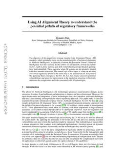 Using AI Alignment Theory to understand the potential pitfalls of
  regulatory frameworks
