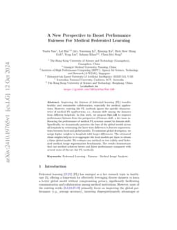 A New Perspective to Boost Performance Fairness for Medical Federated
  Learning