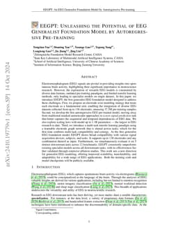 EEGPT: Unleashing the Potential of EEG Generalist Foundation Model by
  Autoregressive Pre-training
