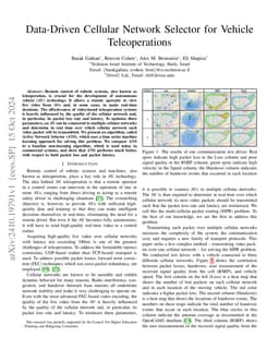 Data-Driven Cellular Network Selector for Vehicle Teleoperations