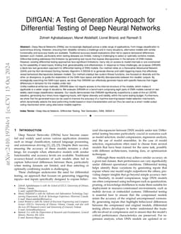 DiffGAN: A Test Generation Approach for Differential Testing of Deep Neural Networks