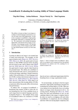 LocateBench: Evaluating the Locating Ability of Vision Language Models