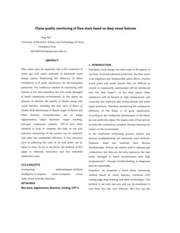 Flame quality monitoring of flare stack based on deep visual features